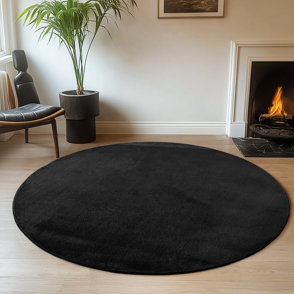 Joy 1400 Schwarz – Weicher Hochflor Teppich Schwarz kaufen
