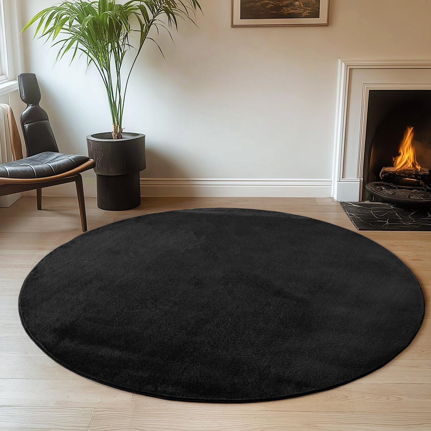 Joy 1400 Schwarz – Weicher Hochflor Teppich Schwarz kaufen
