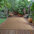 Timber 1401 Beige – Natürlicher Outdoor Teppich für Terrasse & Garten
