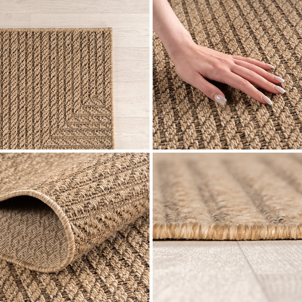 Timber 1404 Beige – Stilvoller Outdoor & Indoor Teppich mit Holzoptik ab 34,90 €