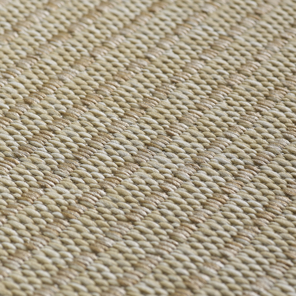 Giza 1410 Beige – Flacher Küchen & Flur Teppich für drinnen und draußen ab 19,90 €