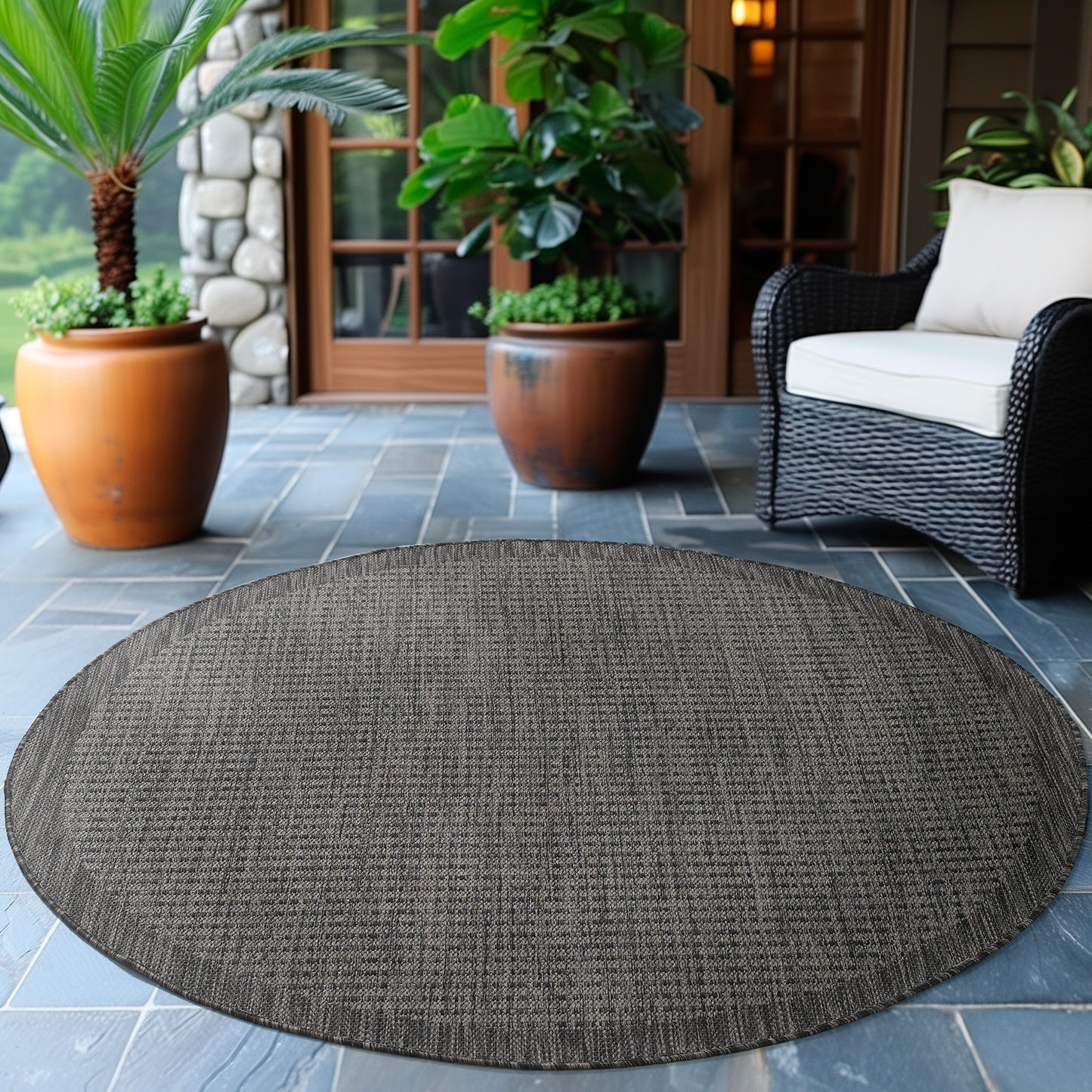 Giza 1410 Schwarz – Flacher Teppich für Küche, Flur & Terrasse ab 19,90 €