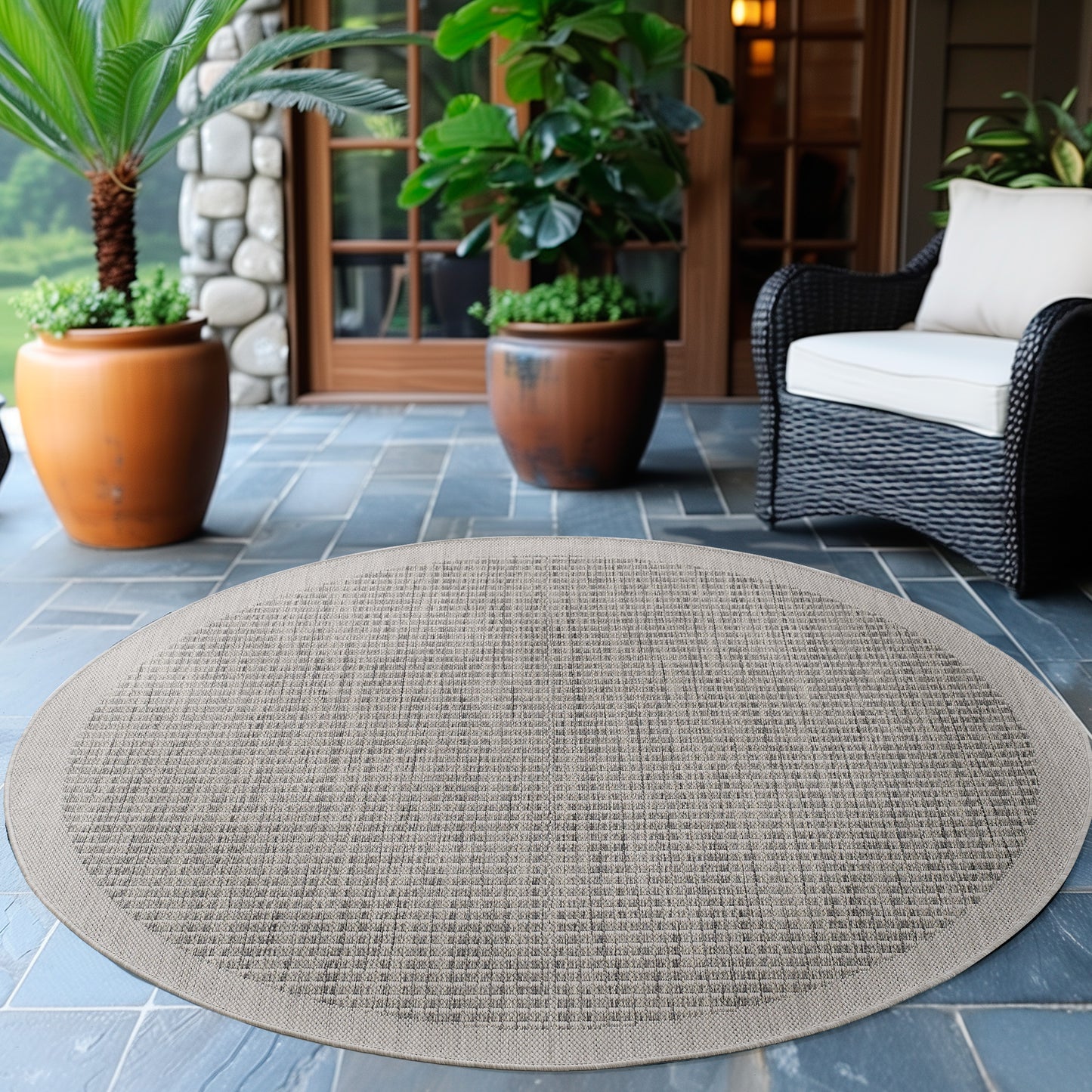 Giza 1410 Silber – Eleganter Flachgewebe Teppich für Küche, Flur & Outdoor ab 19,90 €