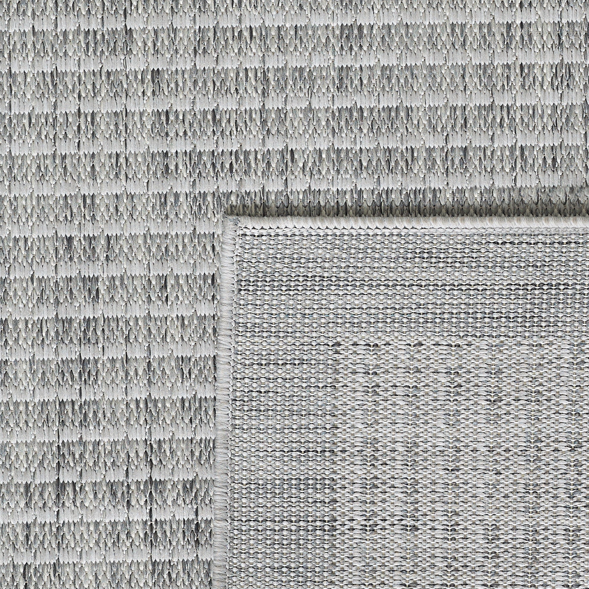 Giza 1410 Silber – Eleganter Flachgewebe Teppich für Küche, Flur & Outdoor ab 19,90 €
