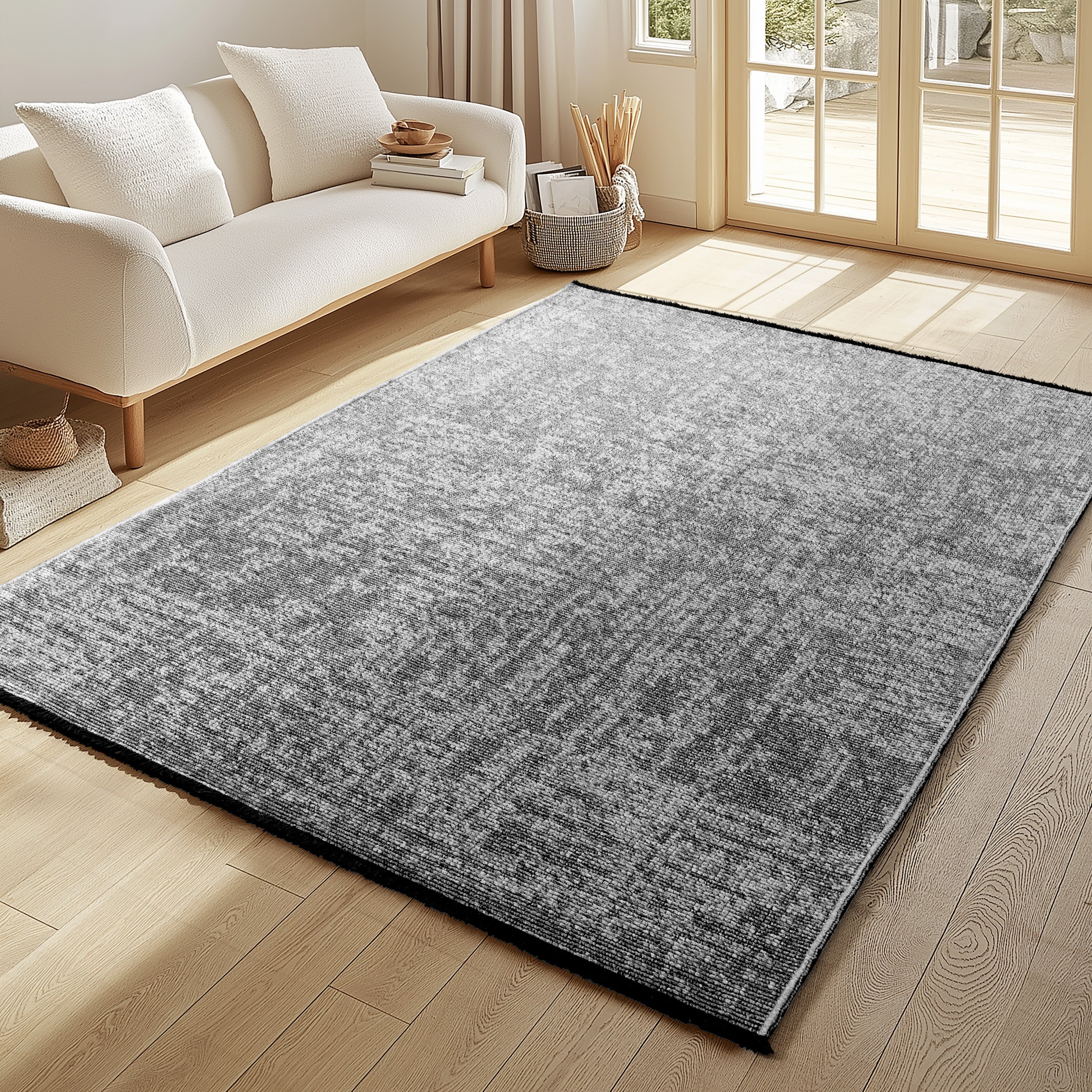 Space 1900 Grau – Moderner Vintage-Teppich günstig kaufen