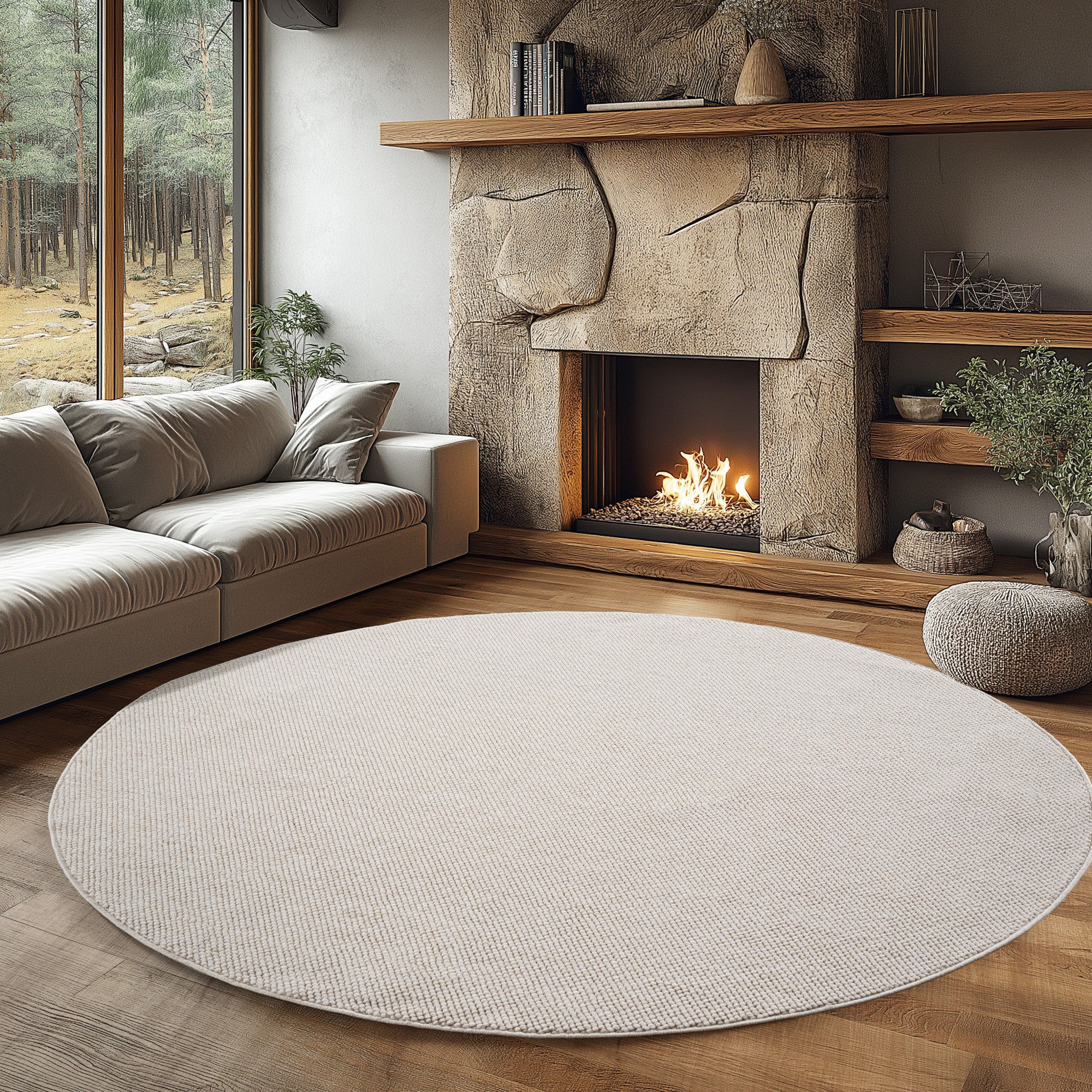 Helix 2200 Crem – Heller Kurzflor-Teppich günstig kaufen