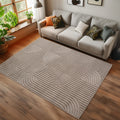 Helix 2201 Beige – Zeitloser Kurzflor Wohnzimmer Teppich ab 26,45 €