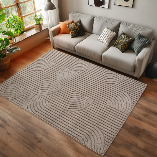 Helix 2201 Beige – Kurzflor Teppich Beige ab 26,45 € kaufen