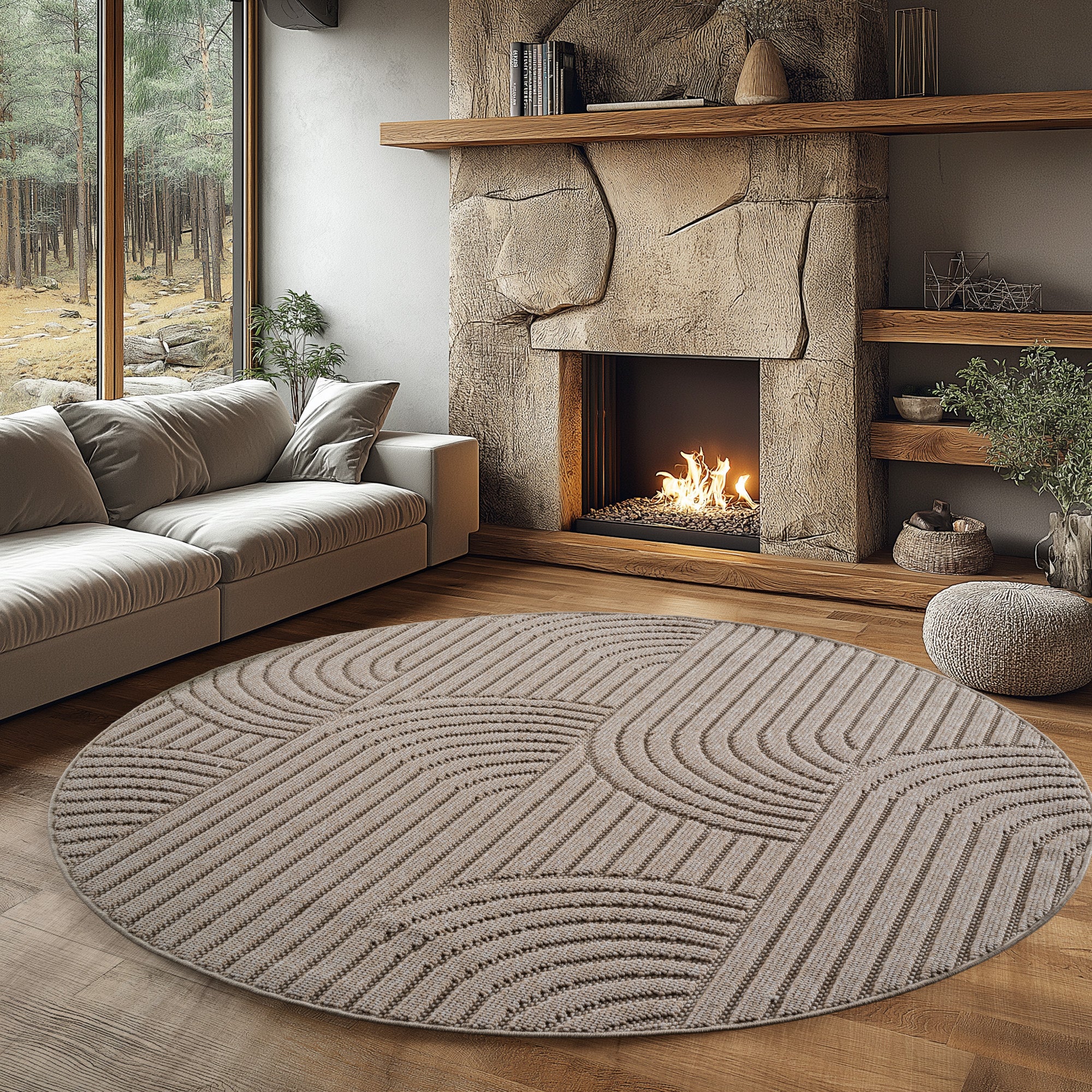 Helix 2201 Beige – Zeitloser Kurzflor Wohnzimmer Teppich ab 26,45 €