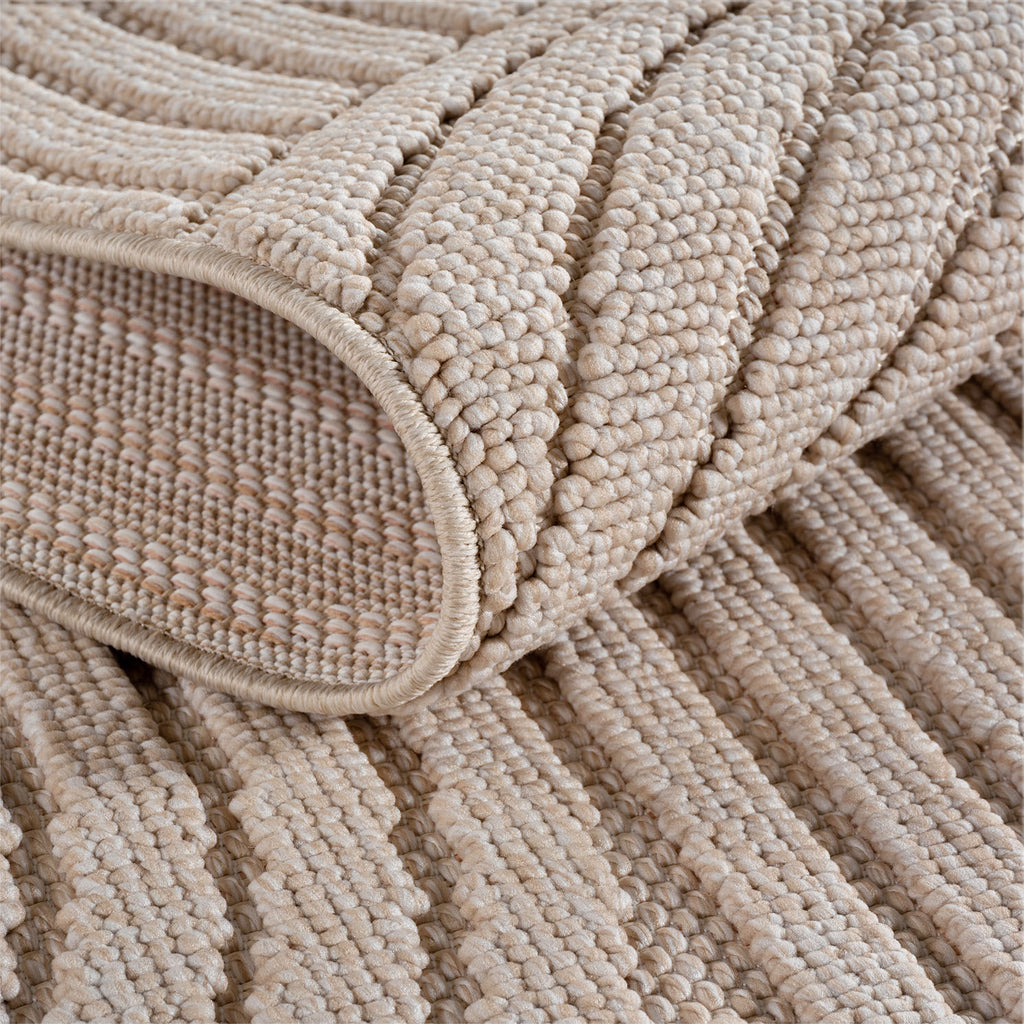 Helix 2201 Beige – Zeitloser Kurzflor Wohnzimmer Teppich ab 26,45 €