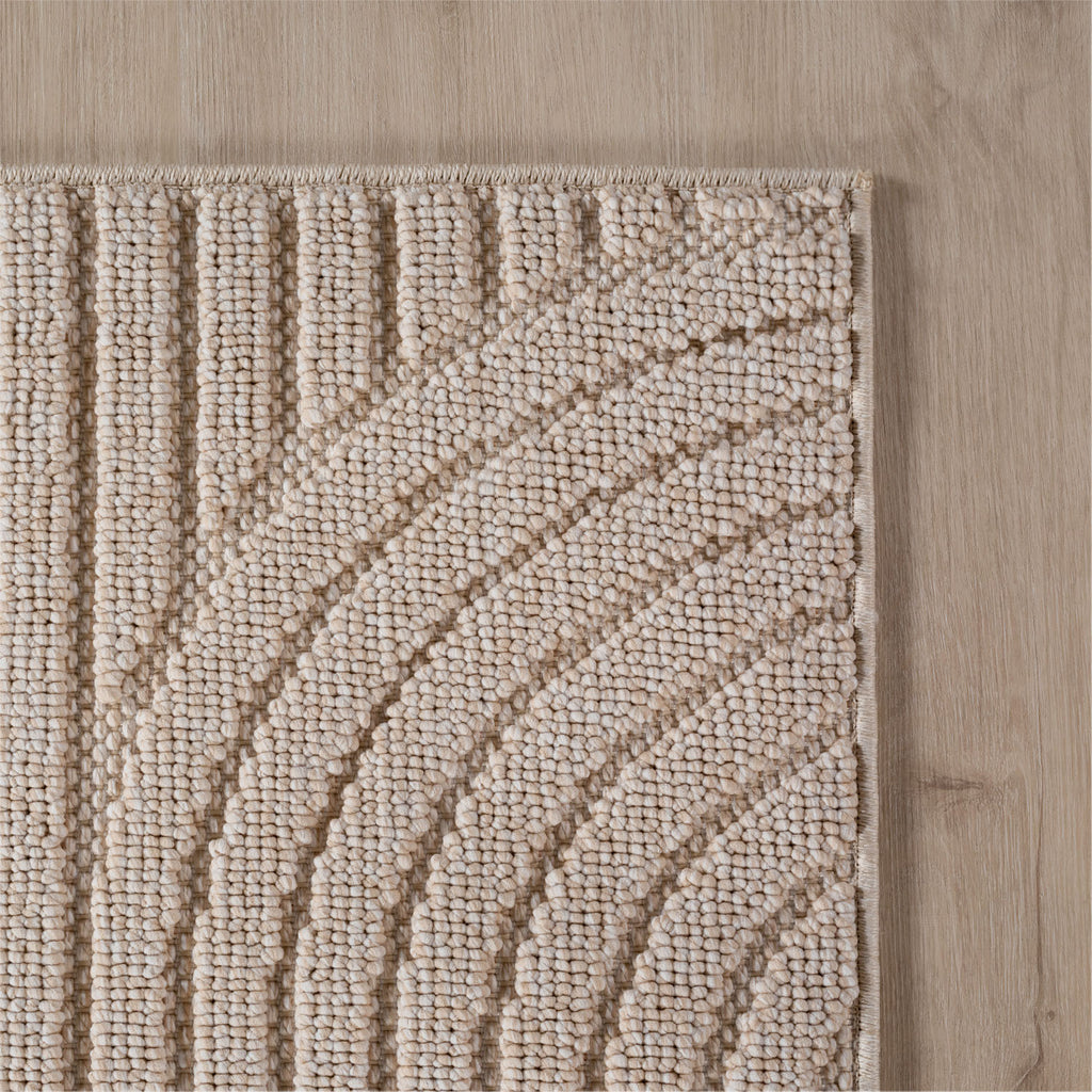 Helix 2201 Beige – Zeitloser Kurzflor Wohnzimmer Teppich ab 26,45 €