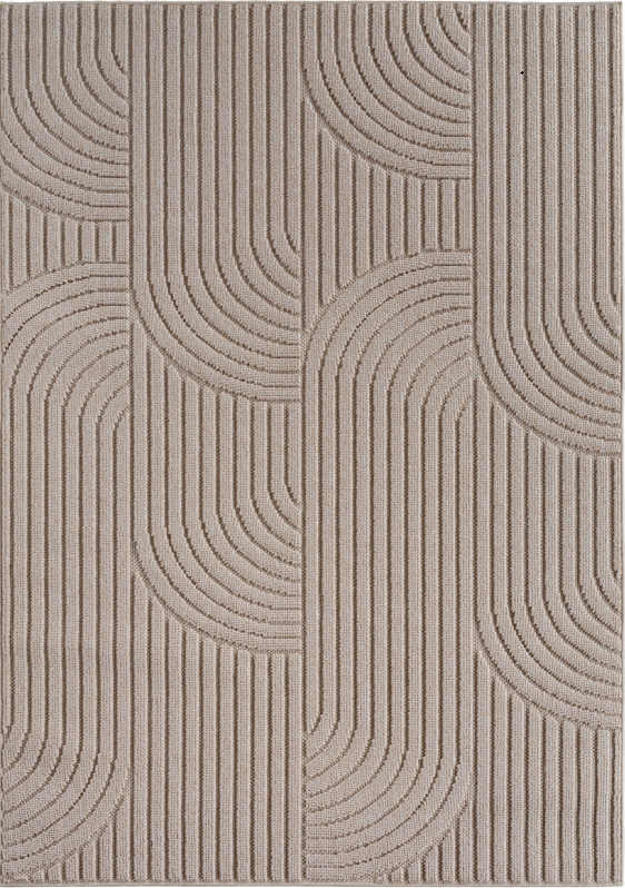 Helix 2201 Beige – Zeitloser Kurzflor Wohnzimmer Teppich ab 26,45 €