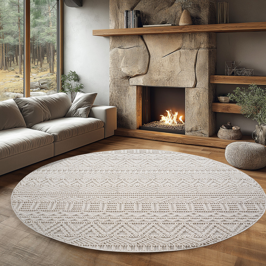 Helix 2202 Crem – Heller Kurzflor Teppich günstig kaufen