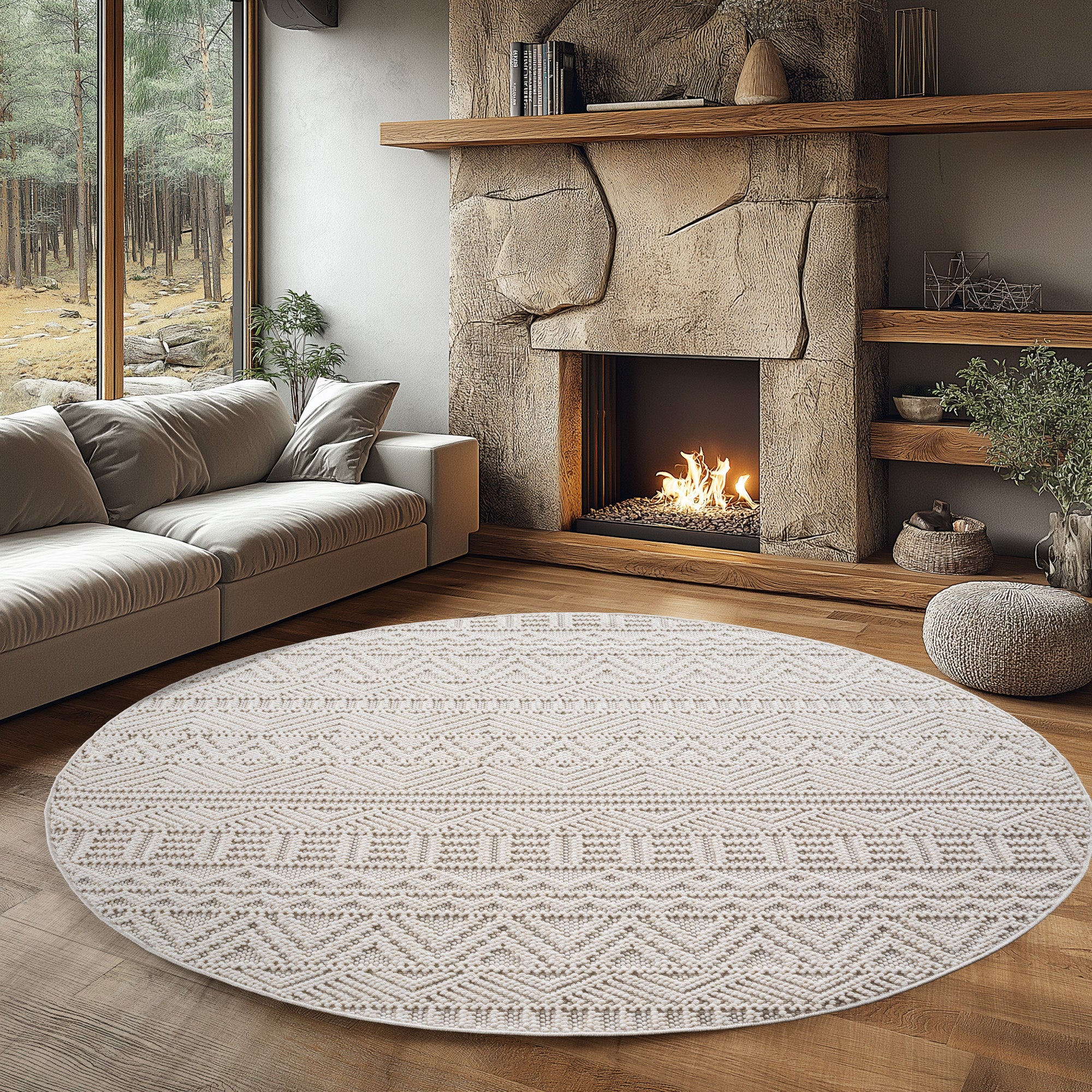 Helix 2202 Crem – Heller Kurzflor Teppich günstig kaufen