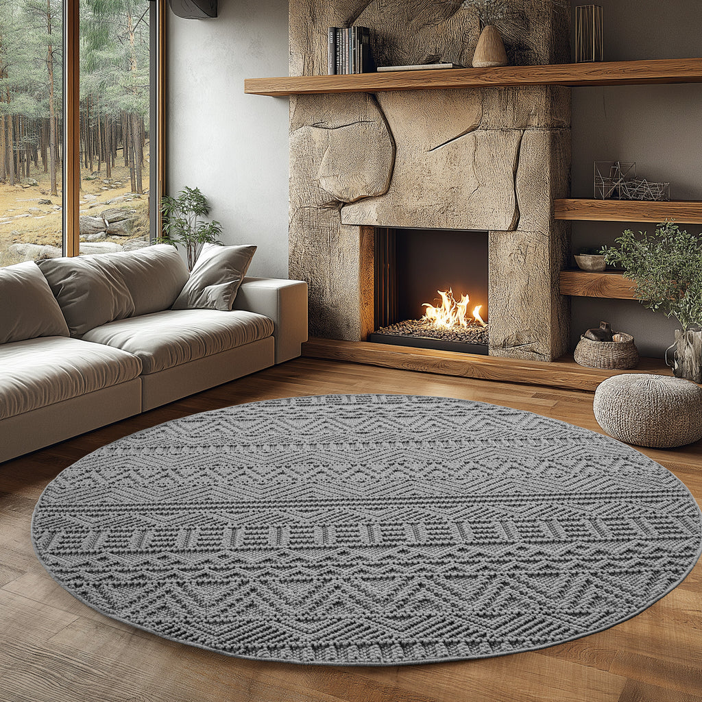 Helix 2202 Silber – Eleganter Kurzflor Teppich ab 26,45 € kaufen