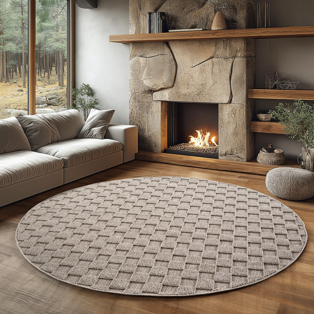 Helix 2203 Beige – Kurzflor Teppich Beige günstig kaufen