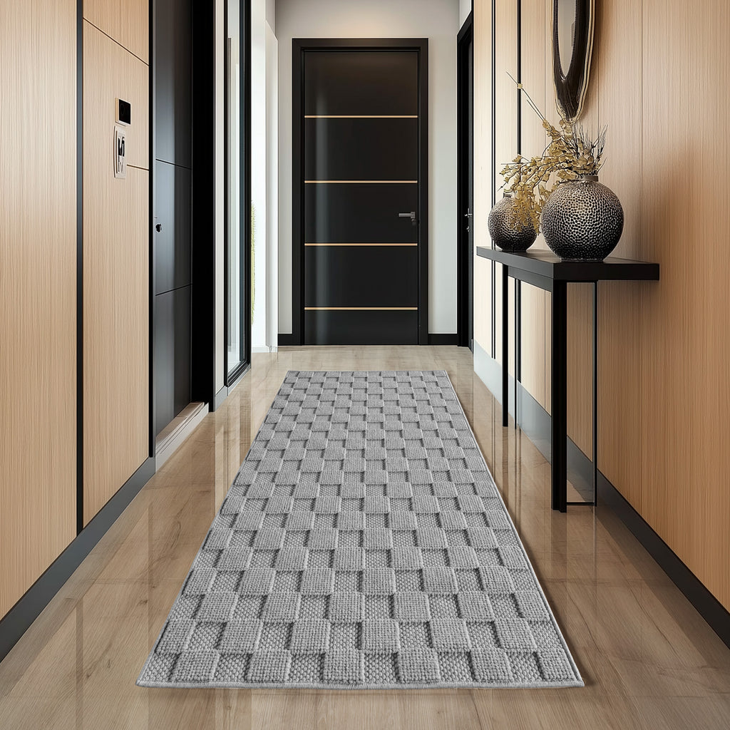 Helix 2203 Silber – Moderner Kurzflor Teppich Silber kaufen