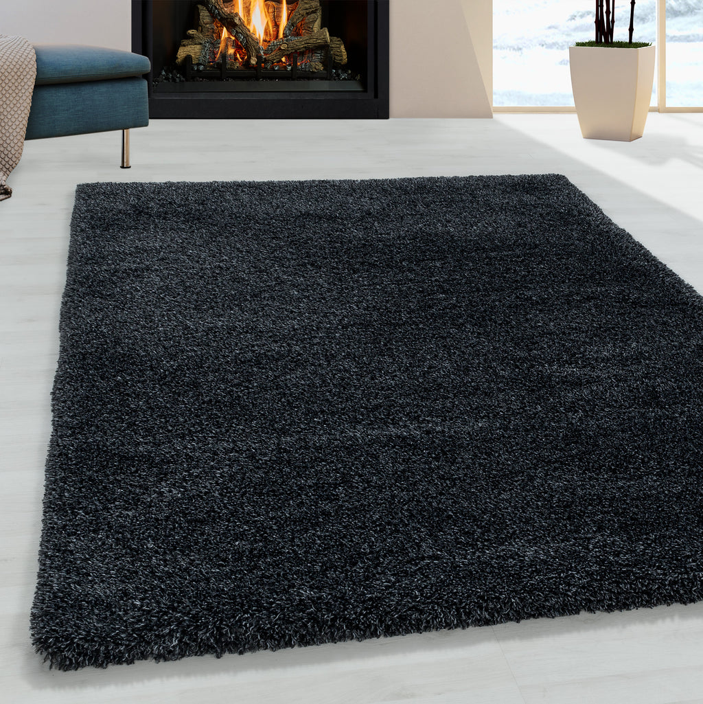 FLUFFY Shaggy 3500 Anthrazit – Superweicher Hochflor Teppich 30mm ab 34,90 €