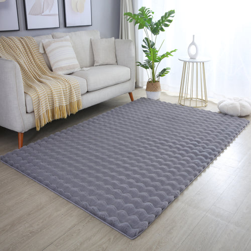Ambiance 5110 Grey – Eleganter 3D Plüschteppich in Grautönen