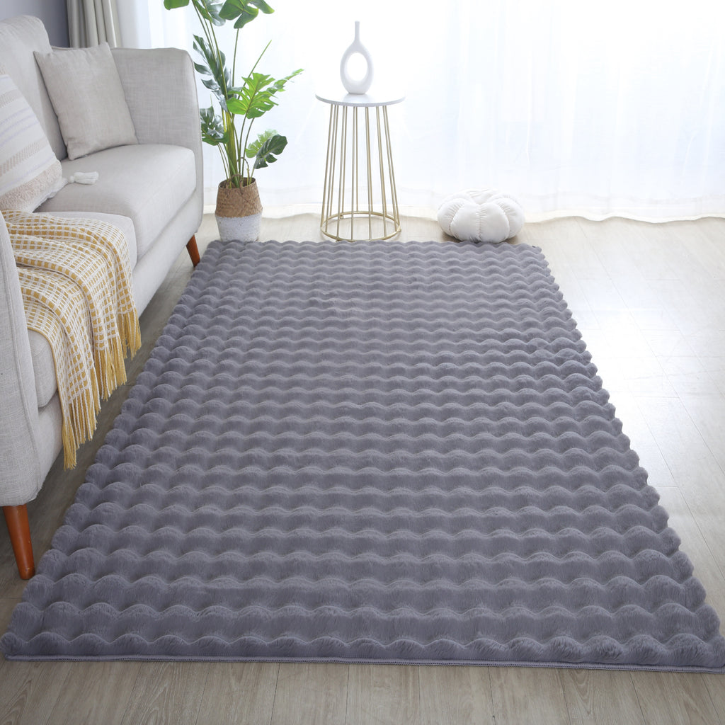 Ambiance 5110 Grey – Eleganter 3D Plüschteppich in Grautönen