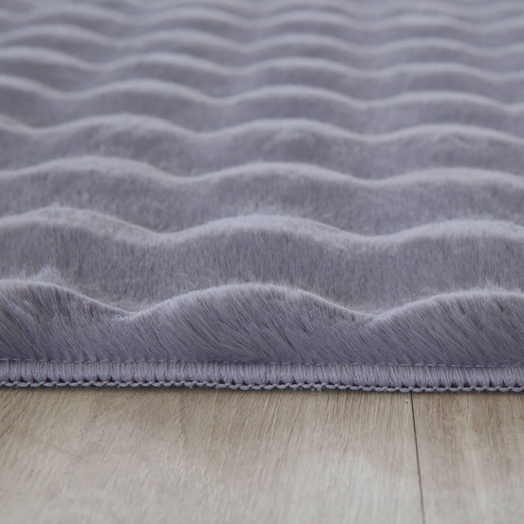 Ambiance 5110 Grey – Eleganter 3D Plüschteppich in Grautönen