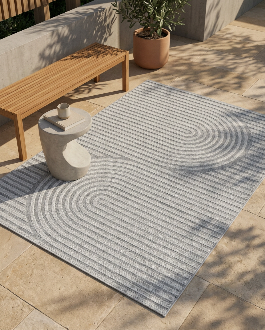 Desert 1301 Silber – Outdoor Indoor Teppich Silber ab 19,90 € kaufen