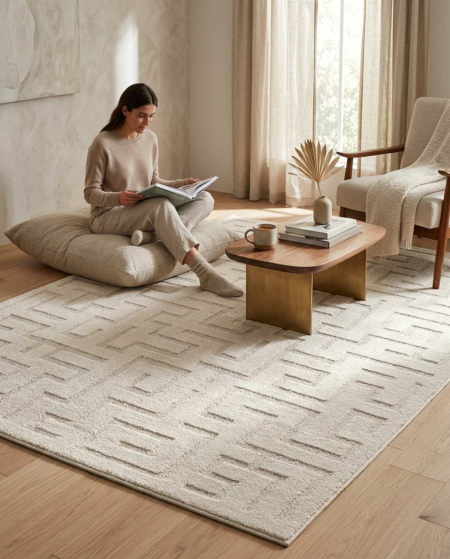 Eclipse 2455 60 Cream Teppich 1