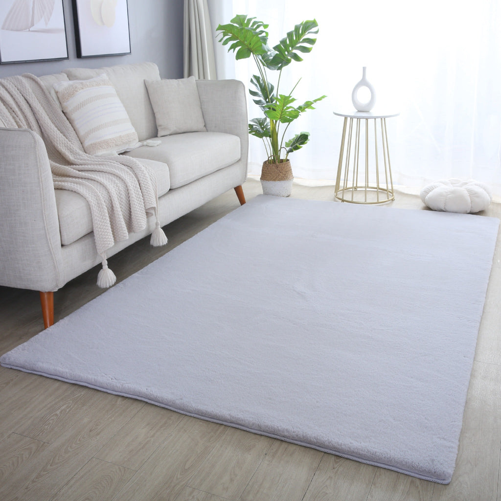 Pouffy 5100 Silber – Weicher Teppich in Silber