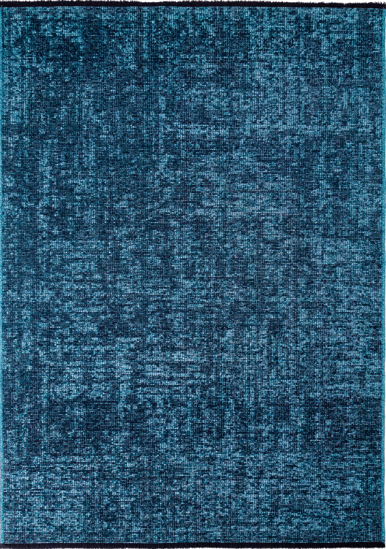 Space 1900 Blau – Vintage Chenille-Teppich günstig kaufen
